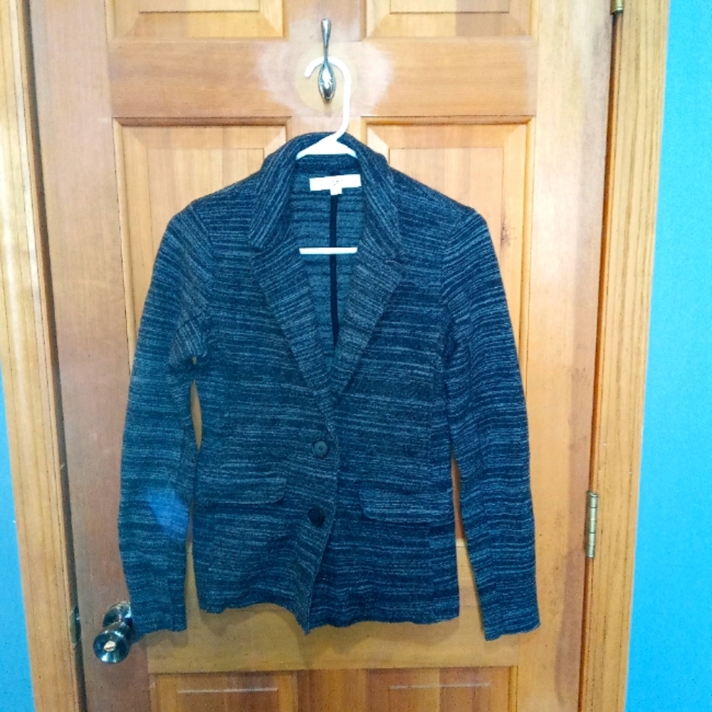 Anne Taylor Loft 100% merino wool button up blazer jacket size XS